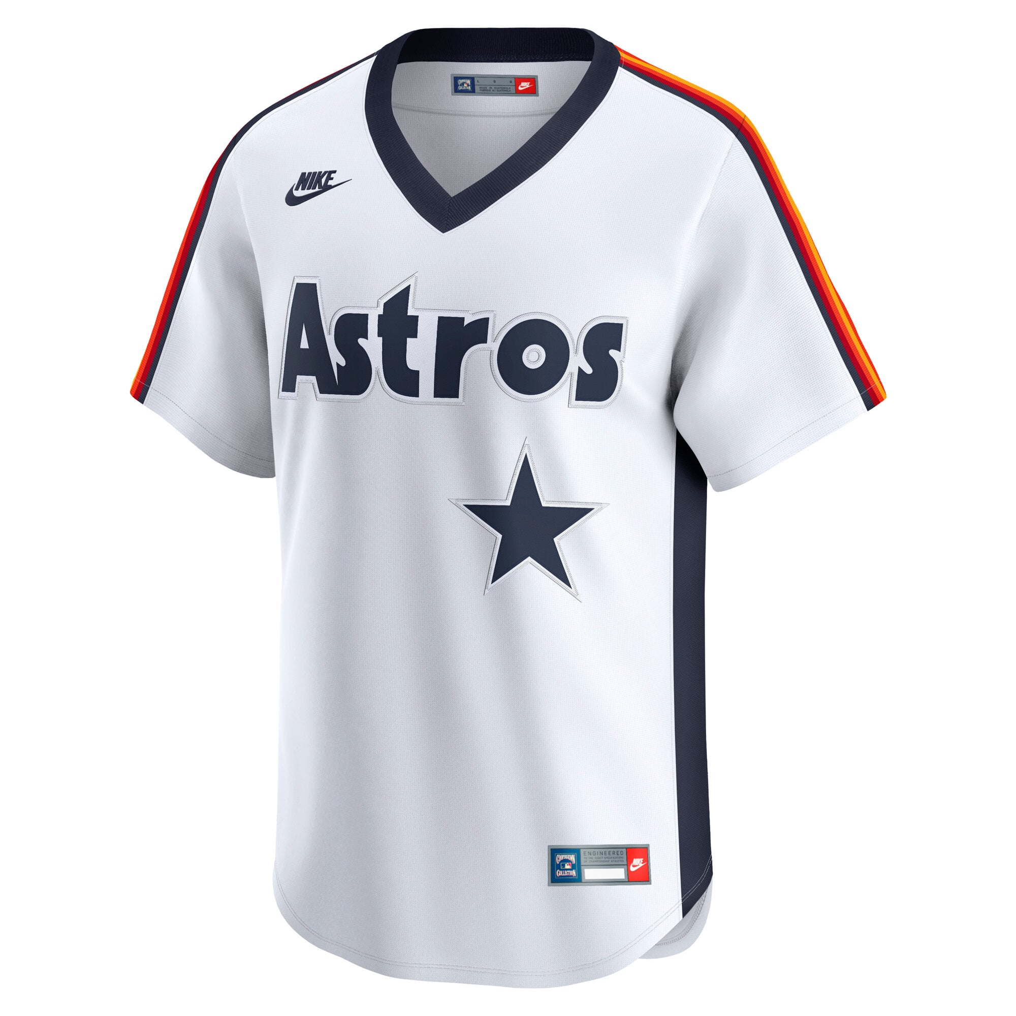 Men's Houston Astros Nike White Cooperstown Collection Limited Jersey - 3