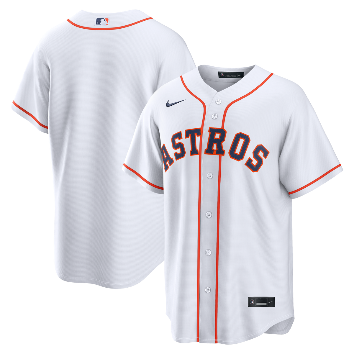 Men's Houston Astros Nike White Home Replica Jersey - 2
