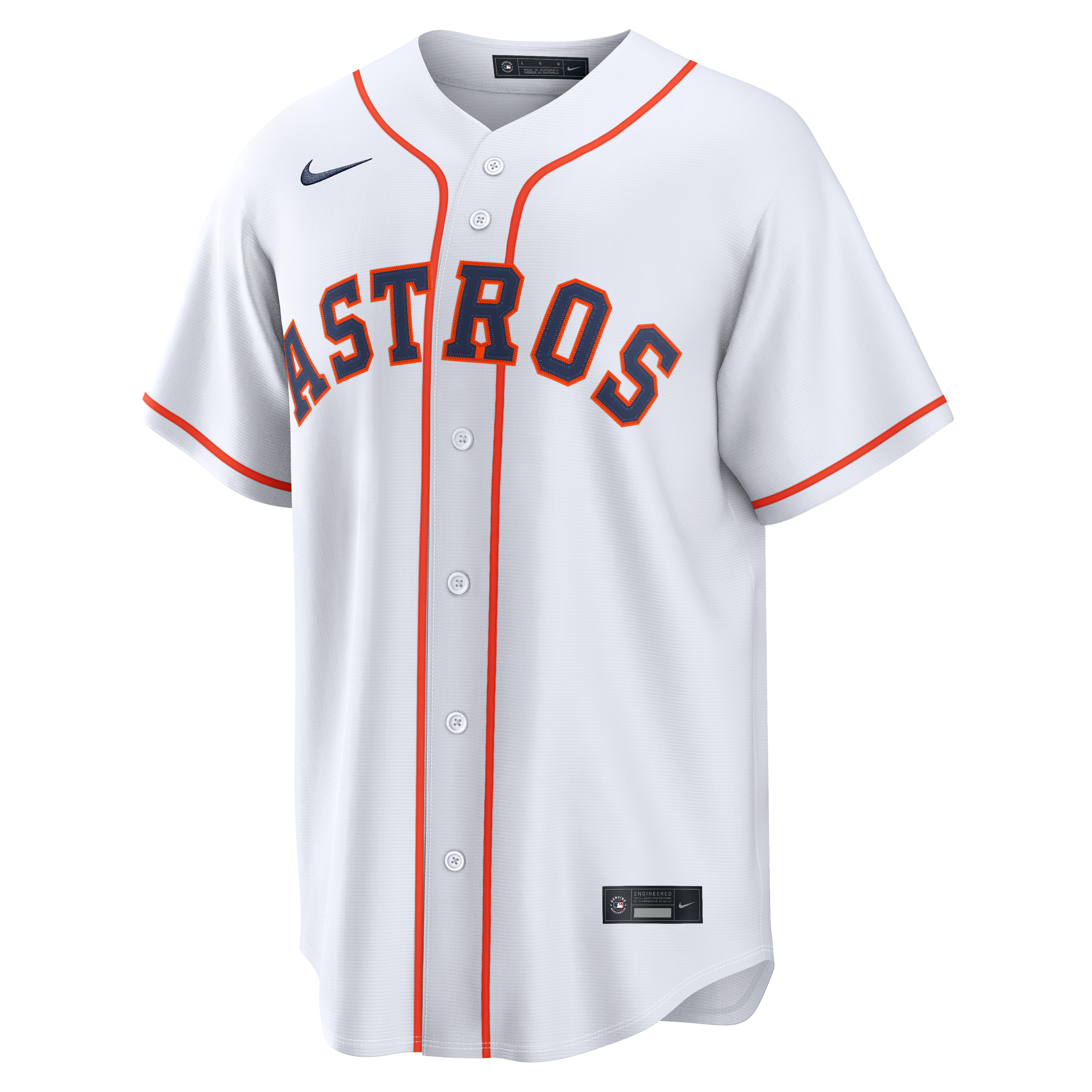 Men's Houston Astros Nike White Home Replica Jersey - 3