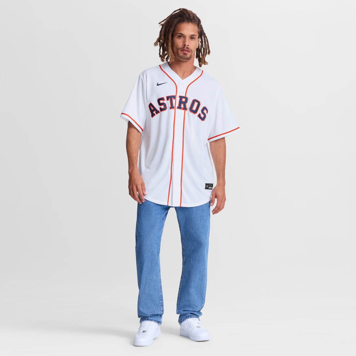 Men's Houston Astros Nike White Home Replica Jersey - 5