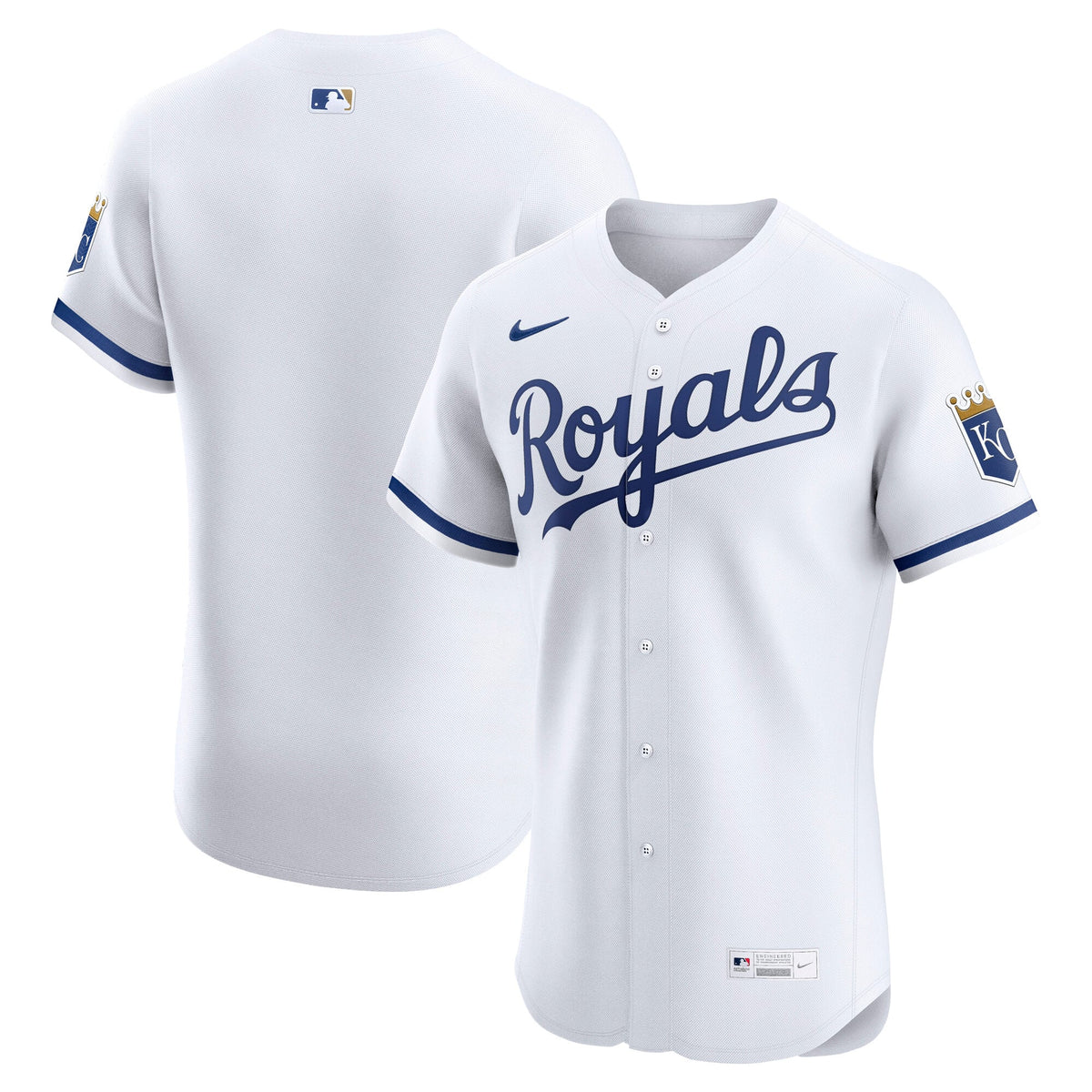 Men's Kansas City Royals Nike White Home Elite Jersey - 2