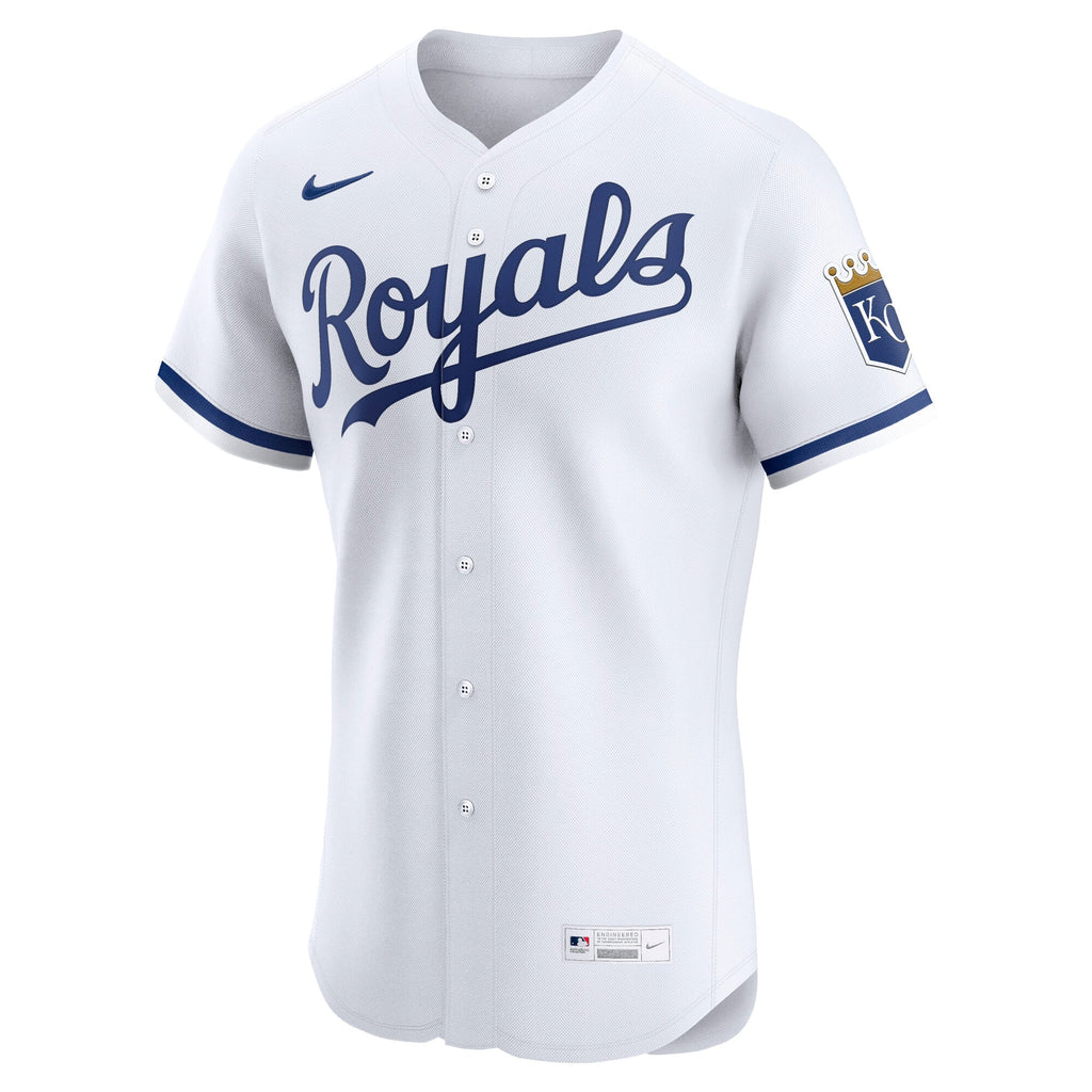 Men's Kansas City Royals Nike White Home Elite Jersey - 3
