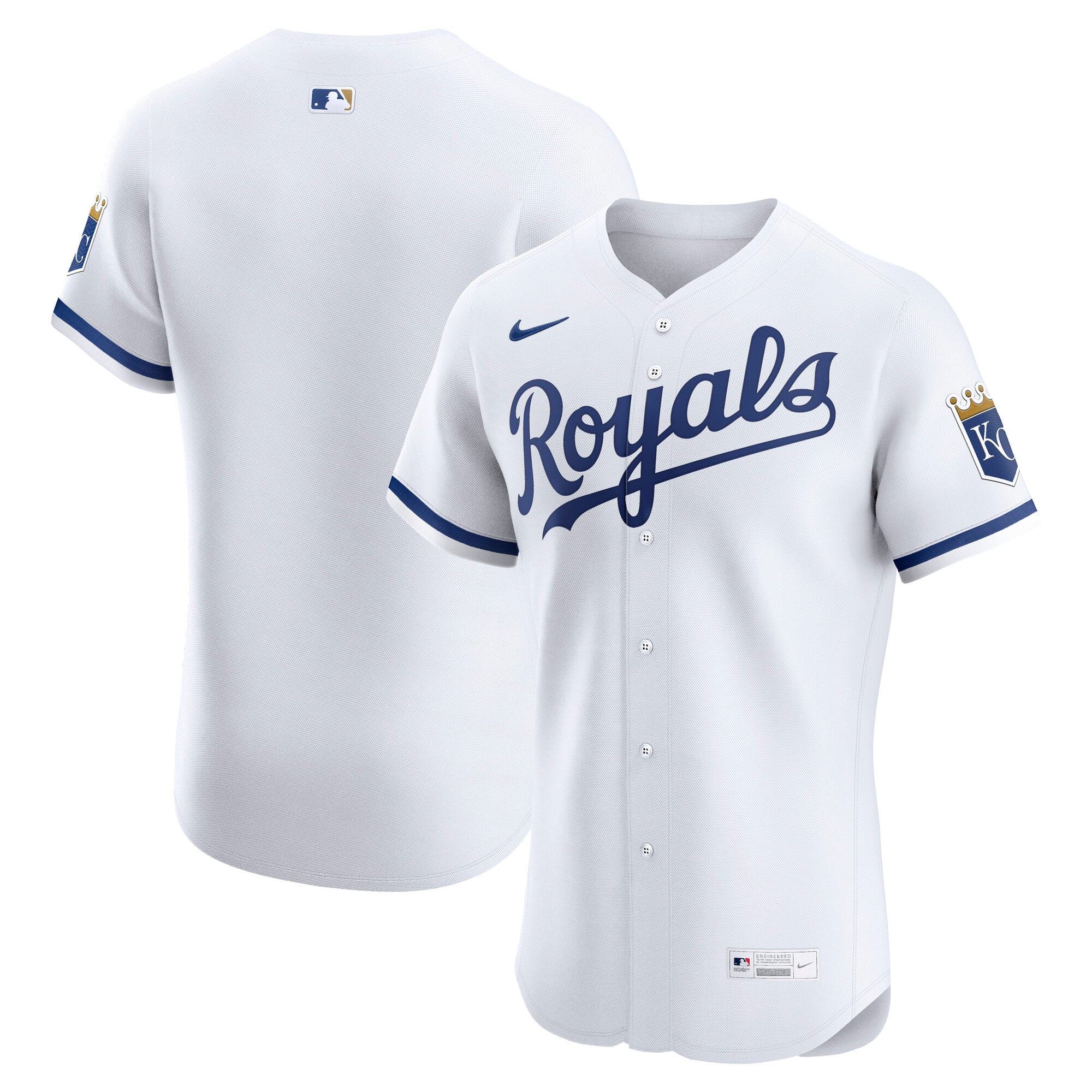 Men's Kansas City Royals Nike White Home Elite Jersey