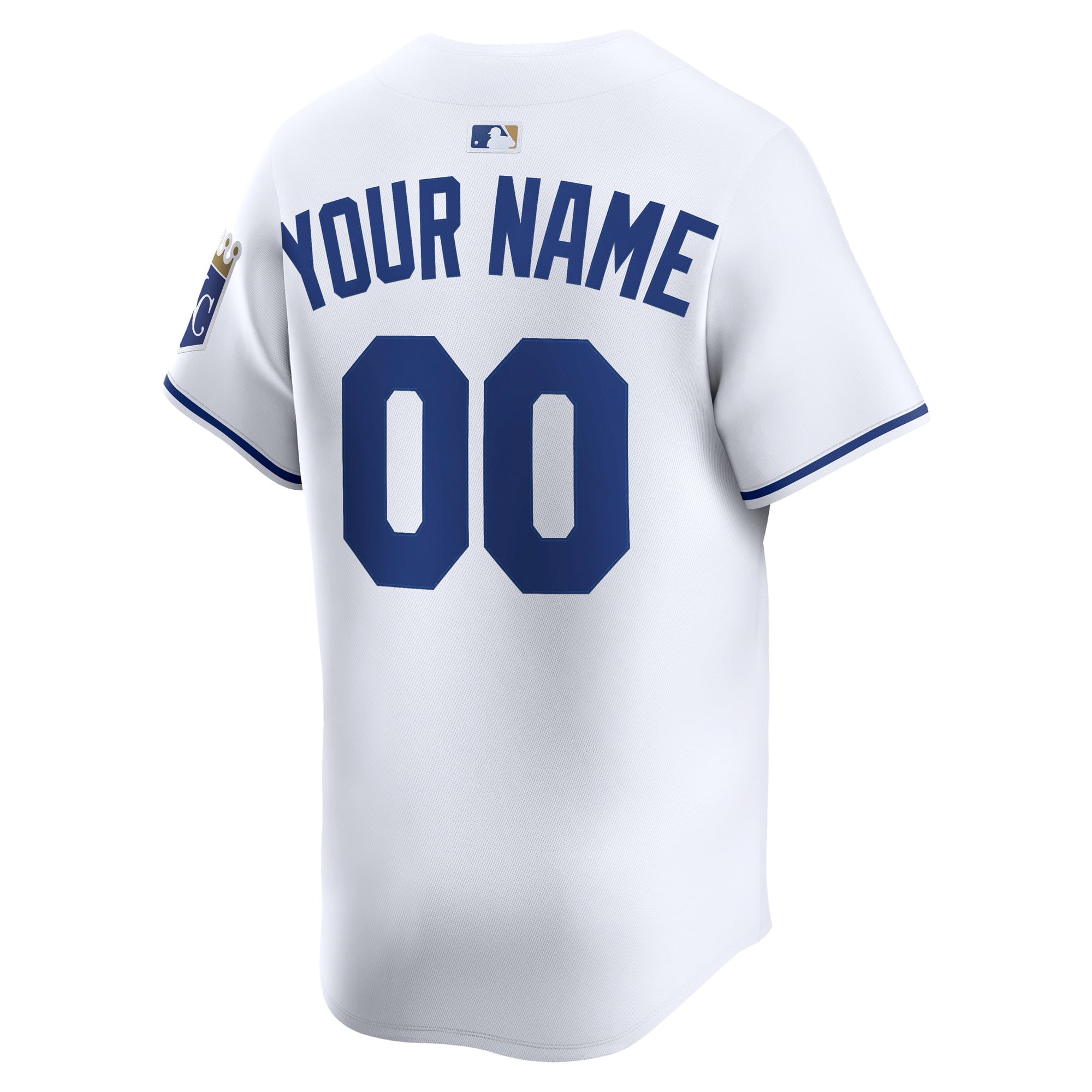 Men's Kansas City Royals Nike White Home Limited Custom Jersey - 4