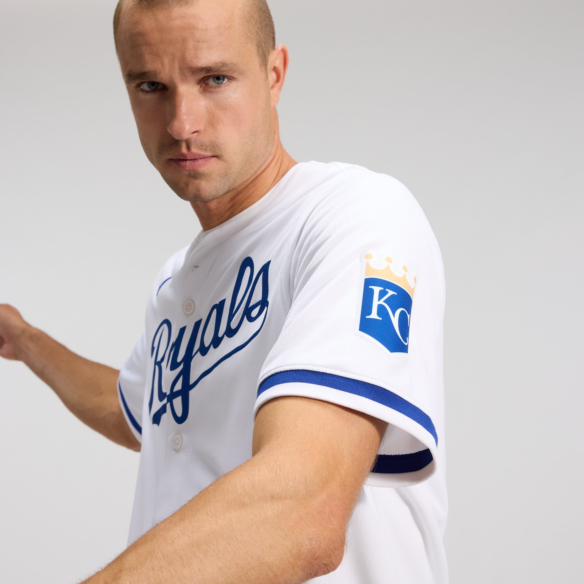 Men's Kansas City Royals Nike White Home Limited Jersey - 10