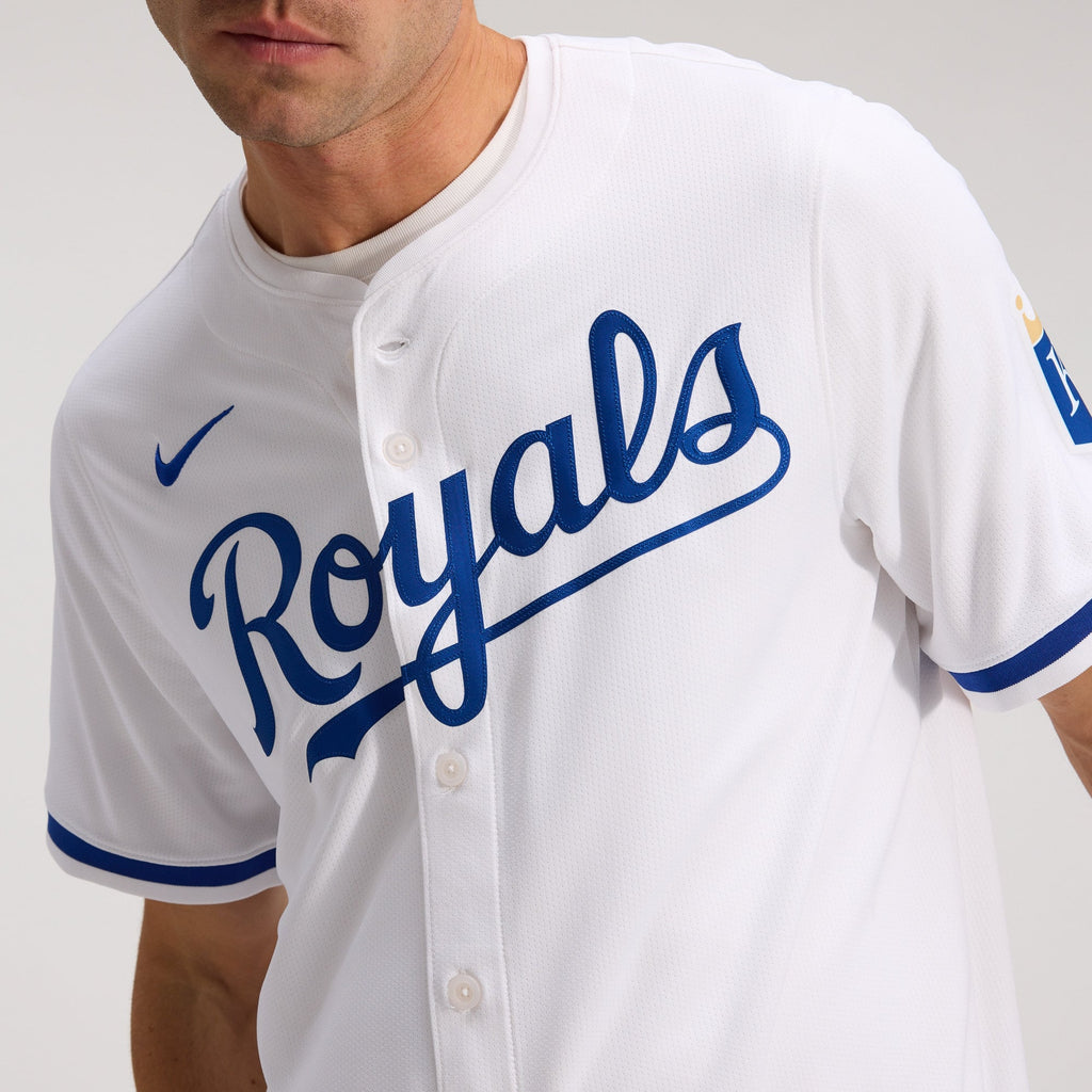 Men's Kansas City Royals Nike White Home Limited Jersey - 9