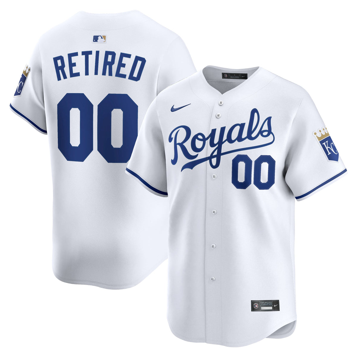 Men's Kansas City Royals Nike White Home Limited Pick-A-Player Retired Roster Jersey - 2