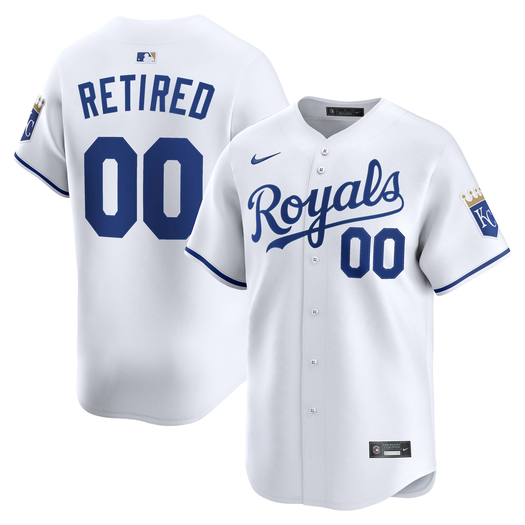 Men's Kansas City Royals Nike White Home Limited Pick-A-Player Retired Roster Jersey