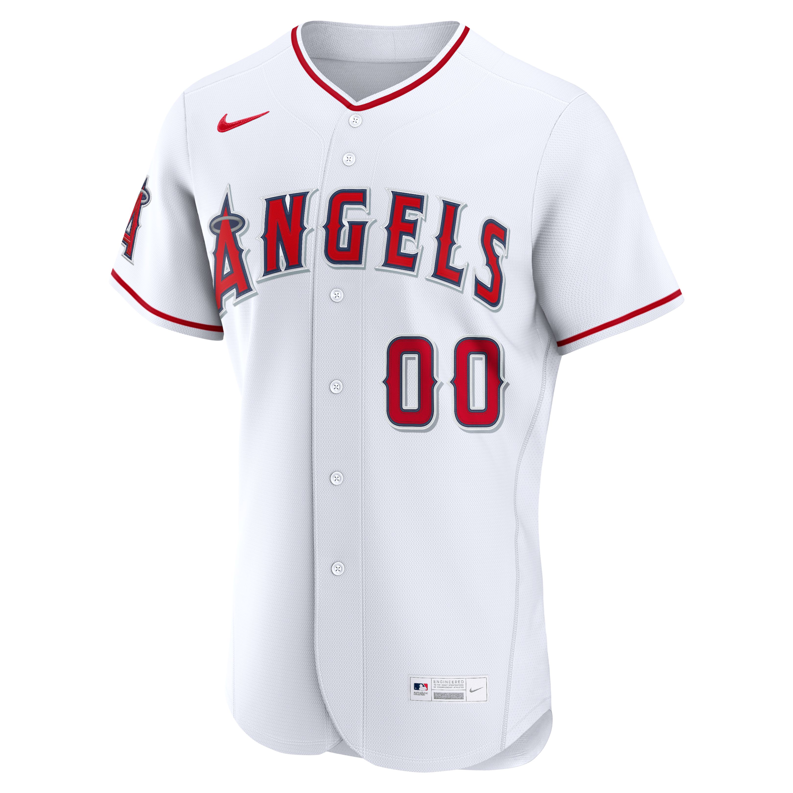 Men's Los Angeles Angels Nike White Home Authentic Custom Jersey - 3