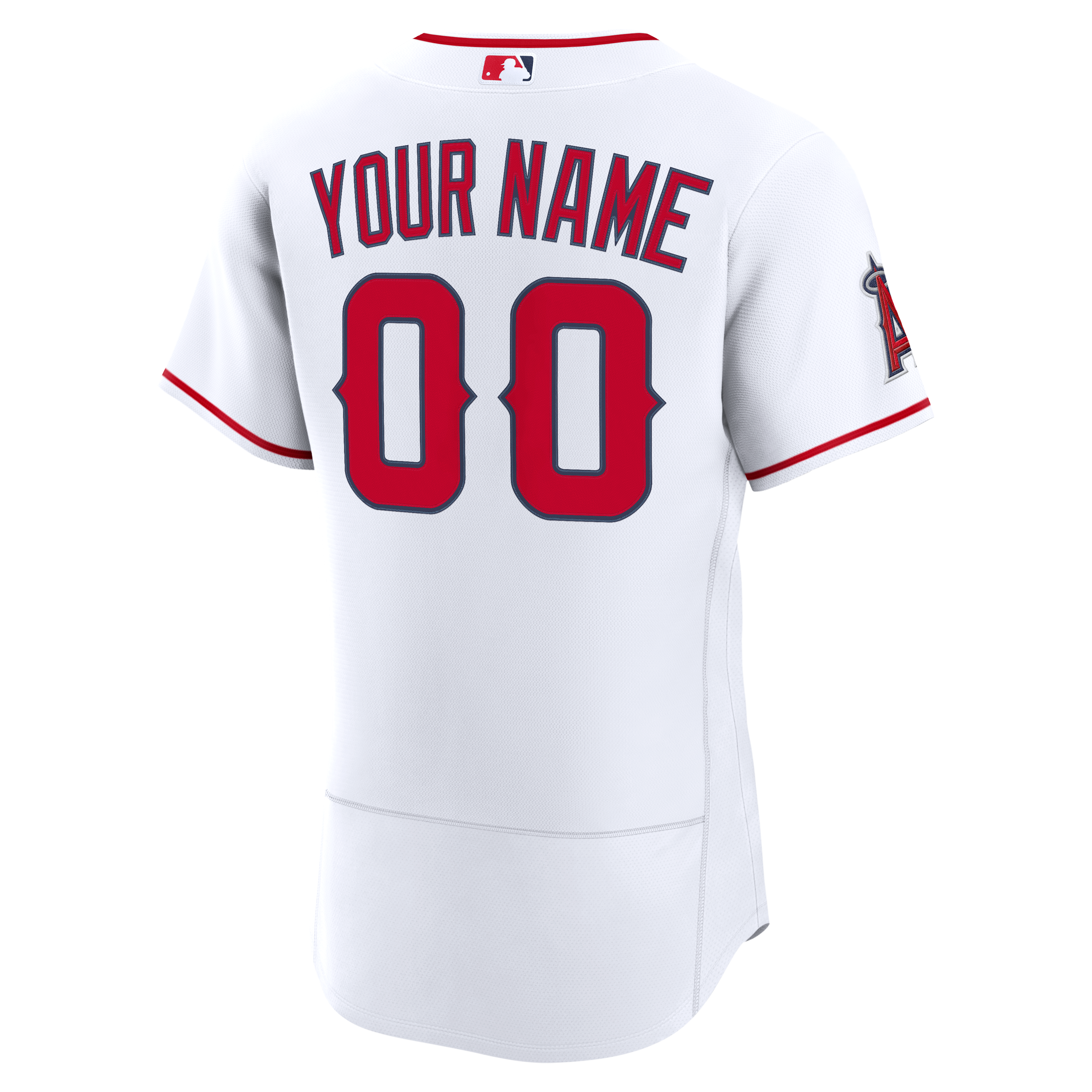 Men's Los Angeles Angels Nike White Home Authentic Custom Jersey - 4