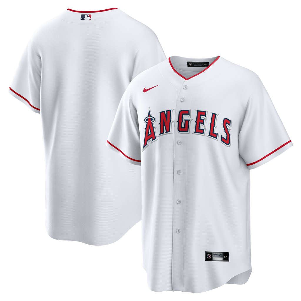 Men's Los Angeles Angels Nike White Home Big & Tall Replica Jersey - 2