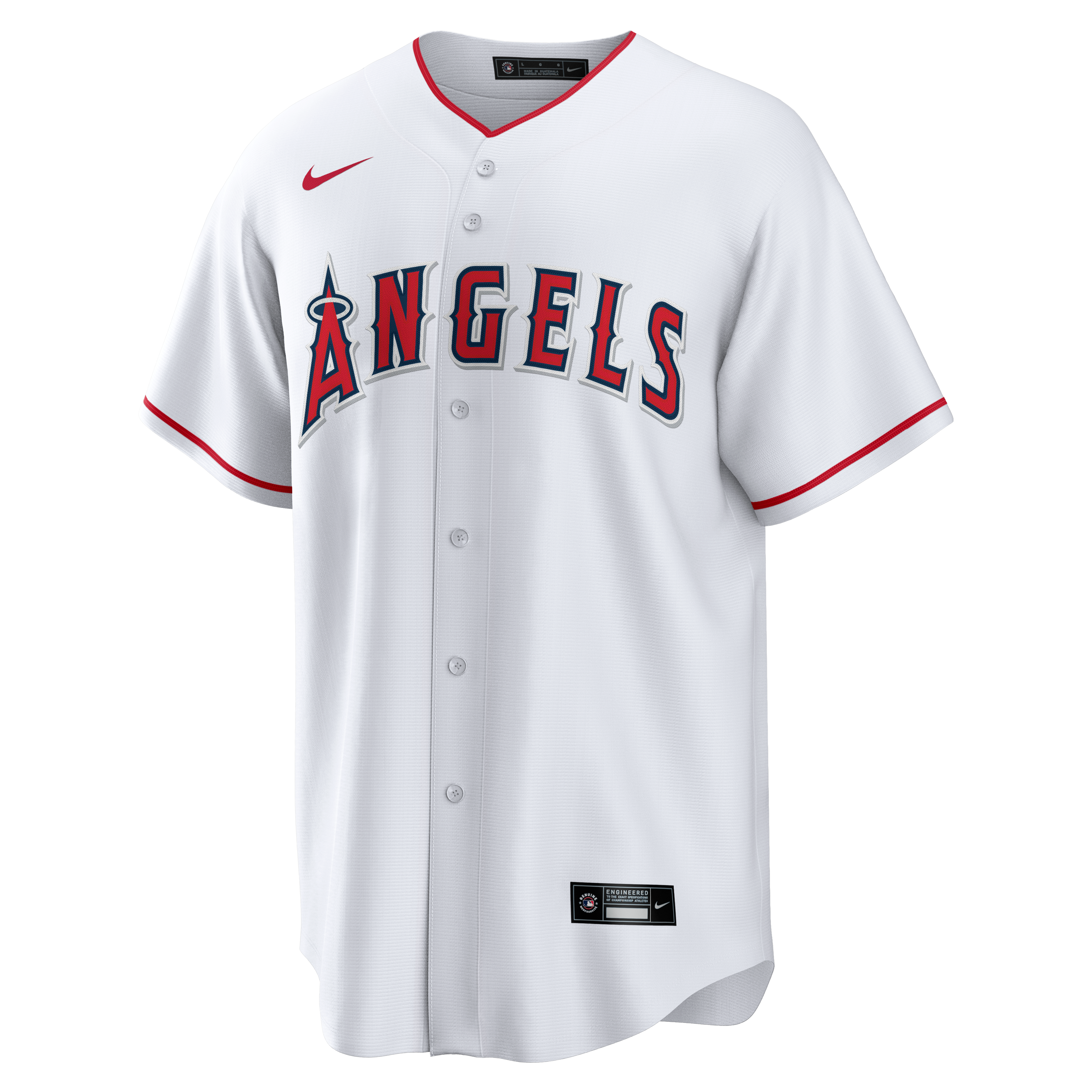 Men's Los Angeles Angels Nike White Home Big & Tall Replica Jersey - 3