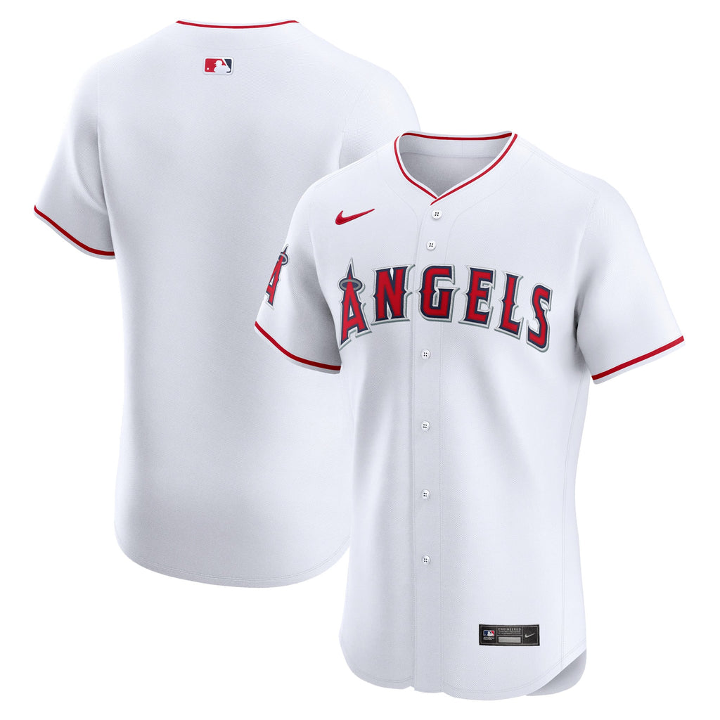 Men's Los Angeles Angels Nike White Home Elite Jersey - 2