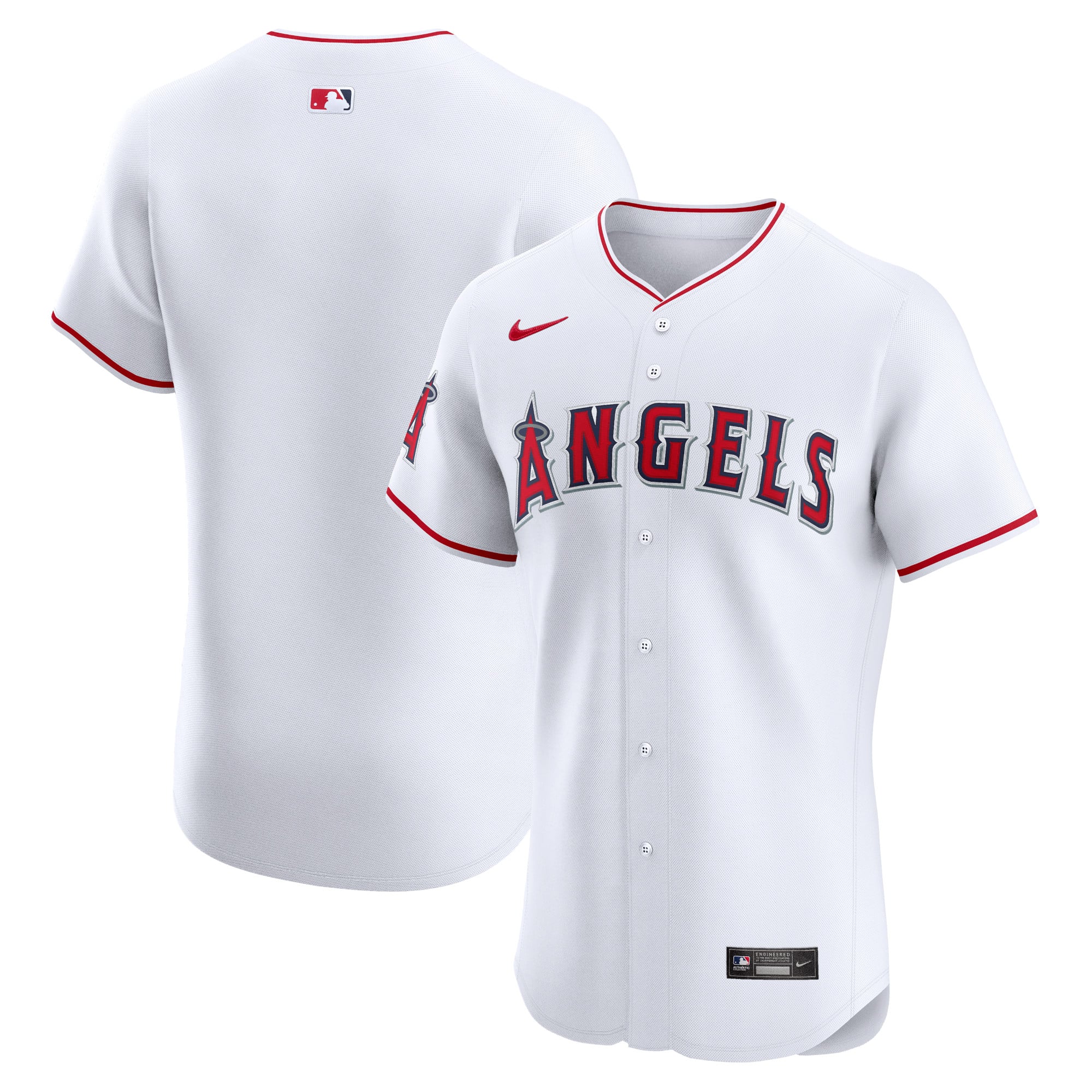 Men's Los Angeles Angels Nike White Home Elite Jersey - 2