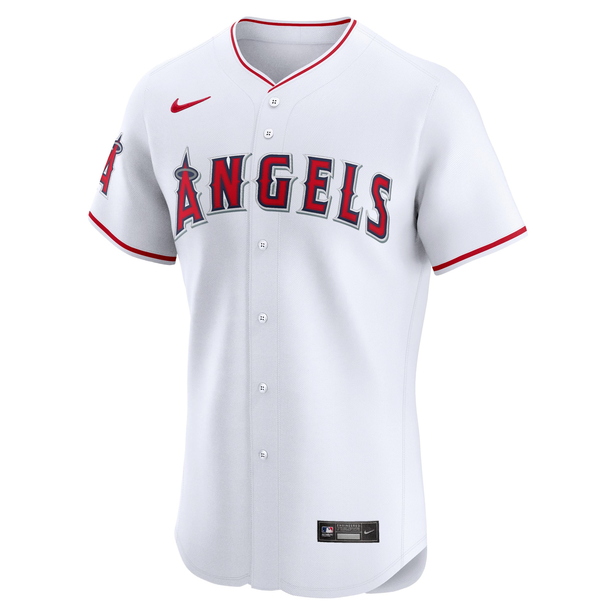 Men's Los Angeles Angels Nike White Home Elite Jersey - 3