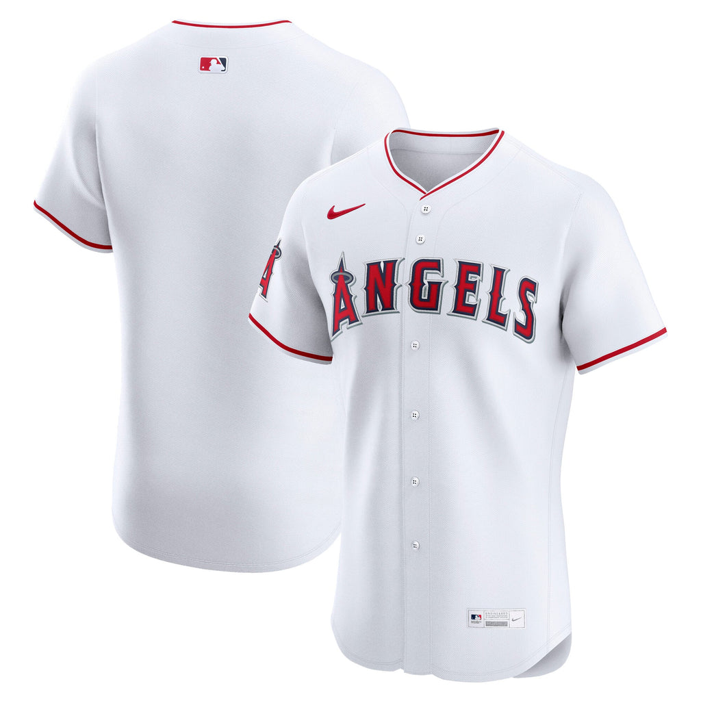 Men's Los Angeles Angels Nike White Home Elite Jersey - 2
