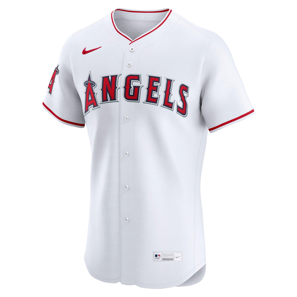 Men's Los Angeles Angels Nike White Home Elite Jersey - 3