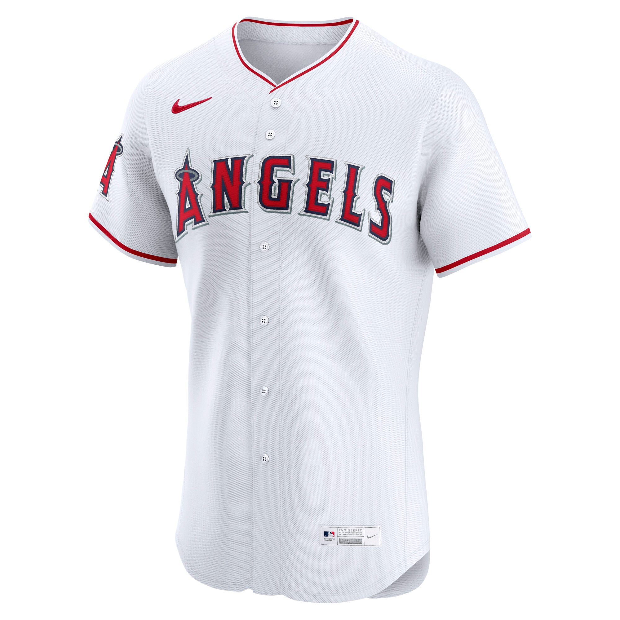 Men's Los Angeles Angels Nike White Home Elite Jersey - 3