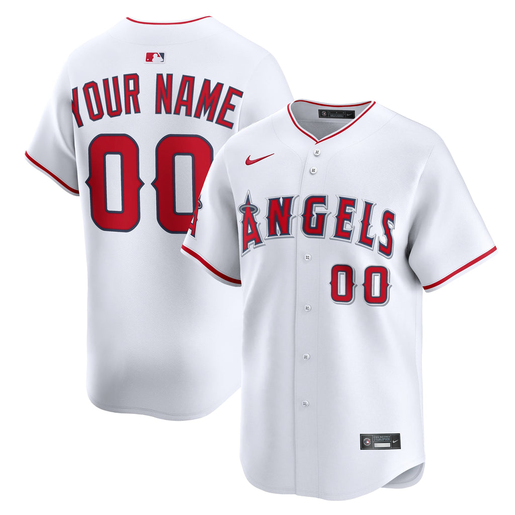 Men's Los Angeles Angels Nike White Home Limited Custom Jersey