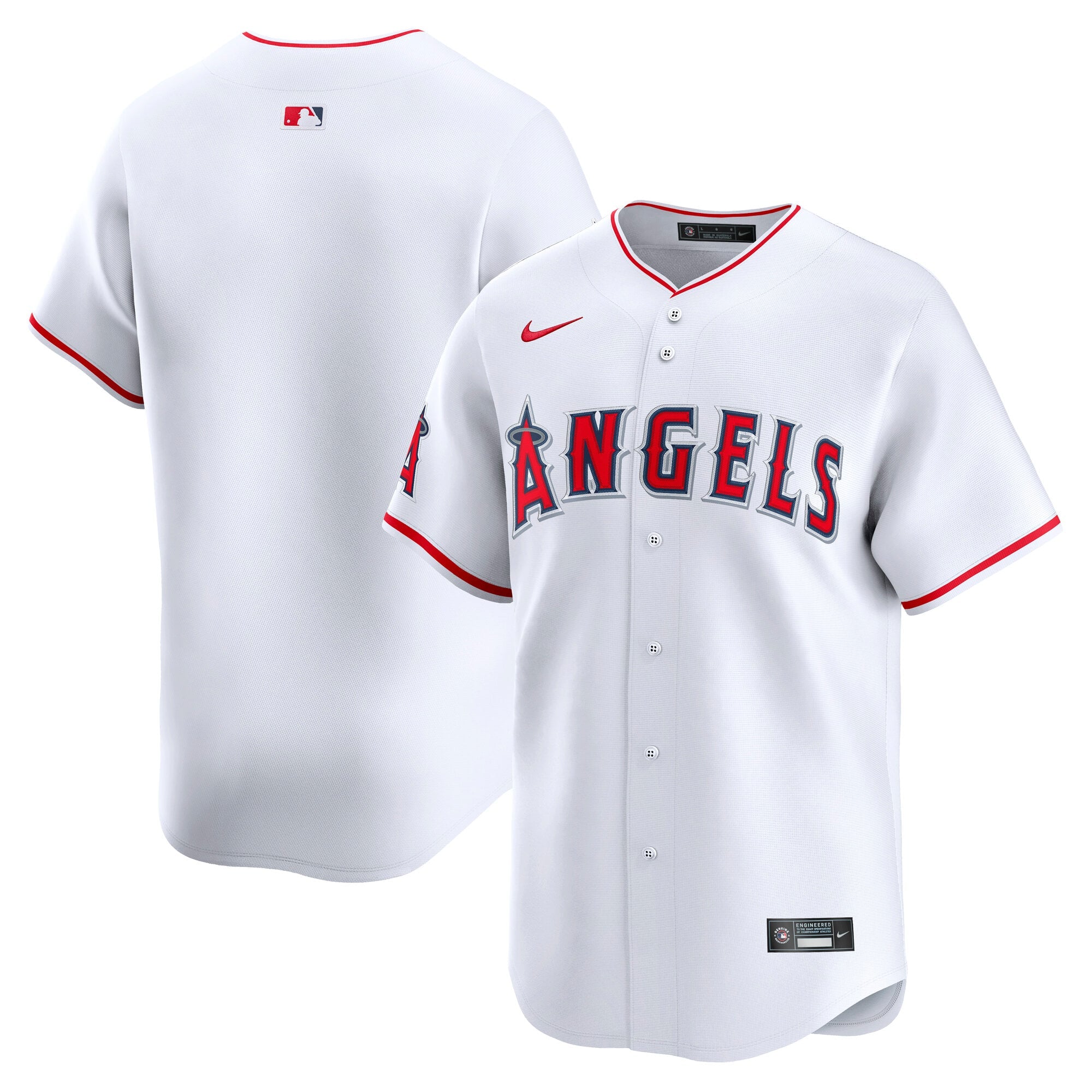 Men's Los Angeles Angels Nike White Home Limited Jersey - 2