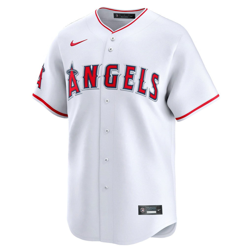 Men's Los Angeles Angels Nike White Home Limited Jersey - 3