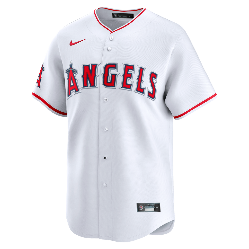 Men's Los Angeles Angels Nike White Home Limited Jersey - 3