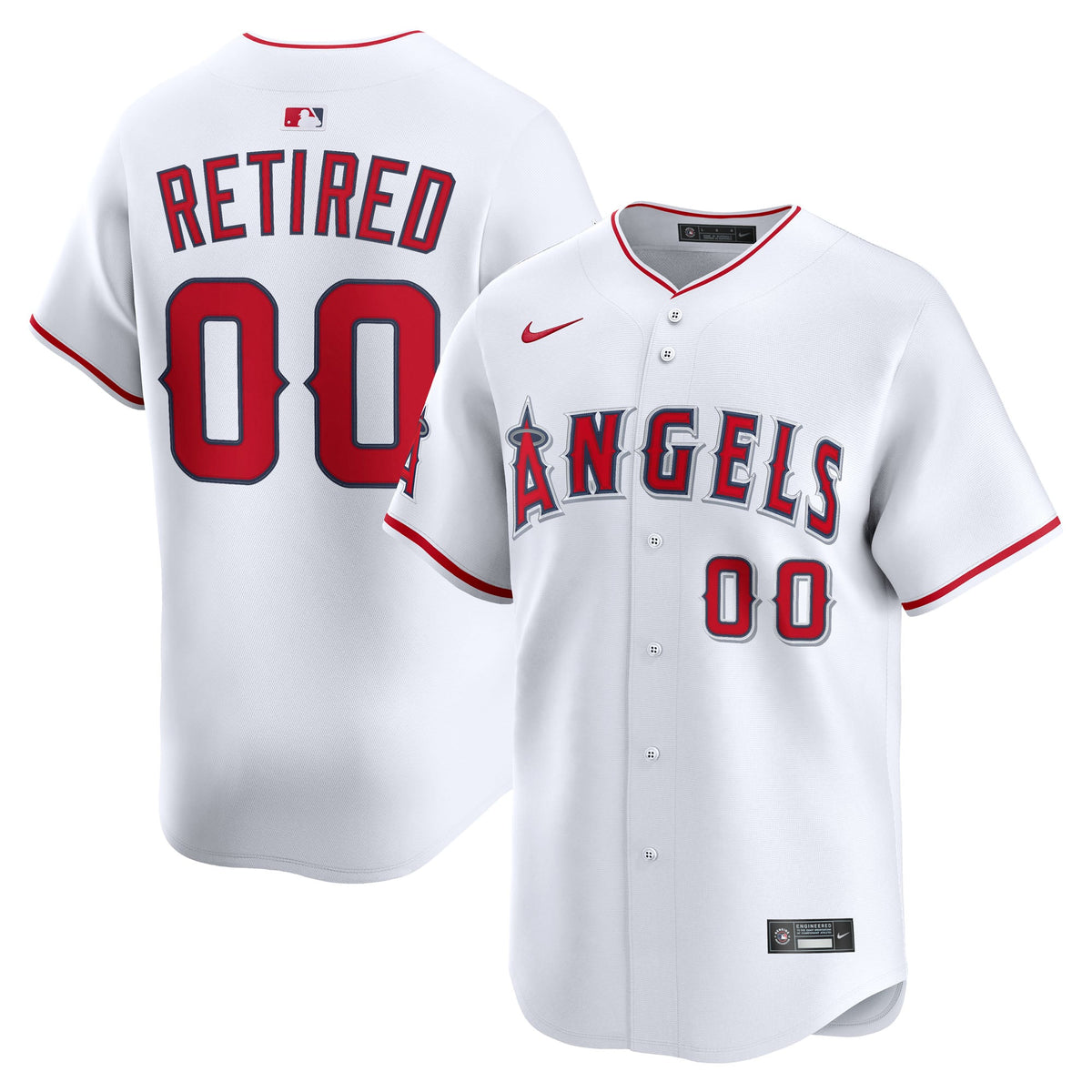 Men's Los Angeles Angels Nike White Home Limited Pick-A-Player Retired Roster Jersey - 2