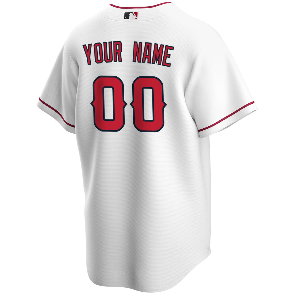 Men's Los Angeles Angels Nike White Home Replica Custom Jersey - 4