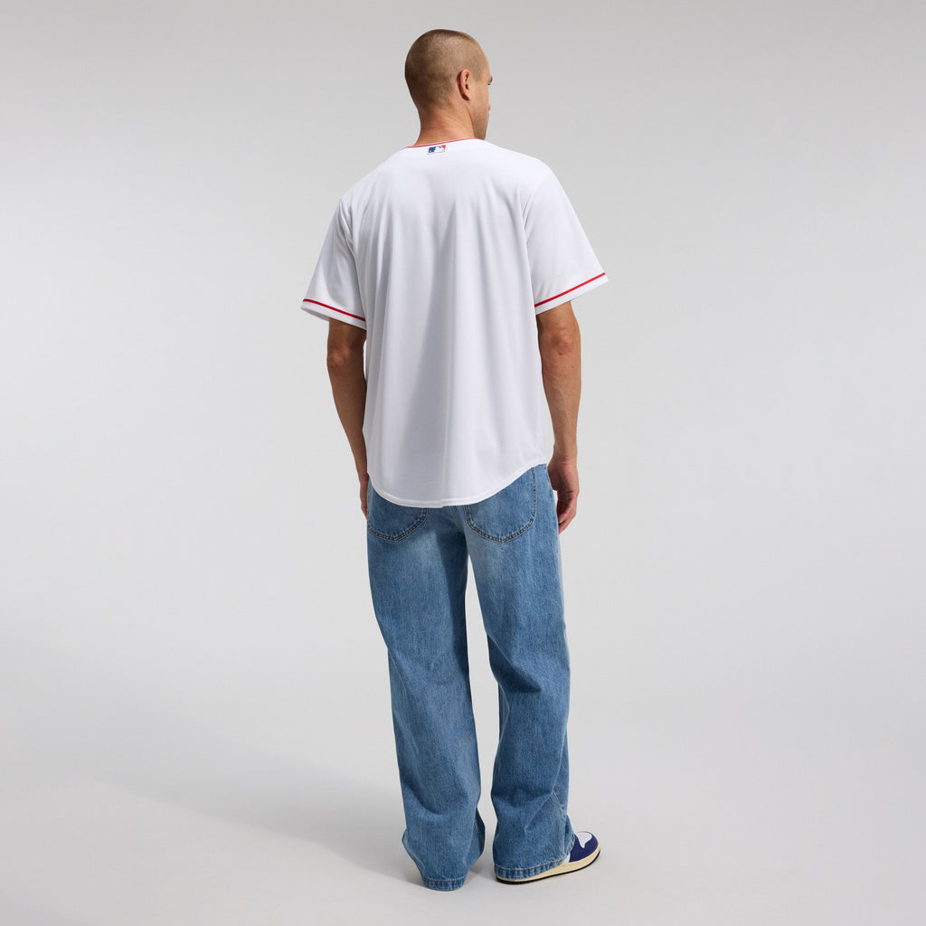 Men's Los Angeles Angels Nike White Home Replica Team Jersey - 5
