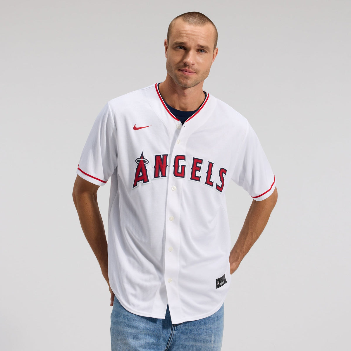 Men's Los Angeles Angels Nike White Home Replica Team Jersey
