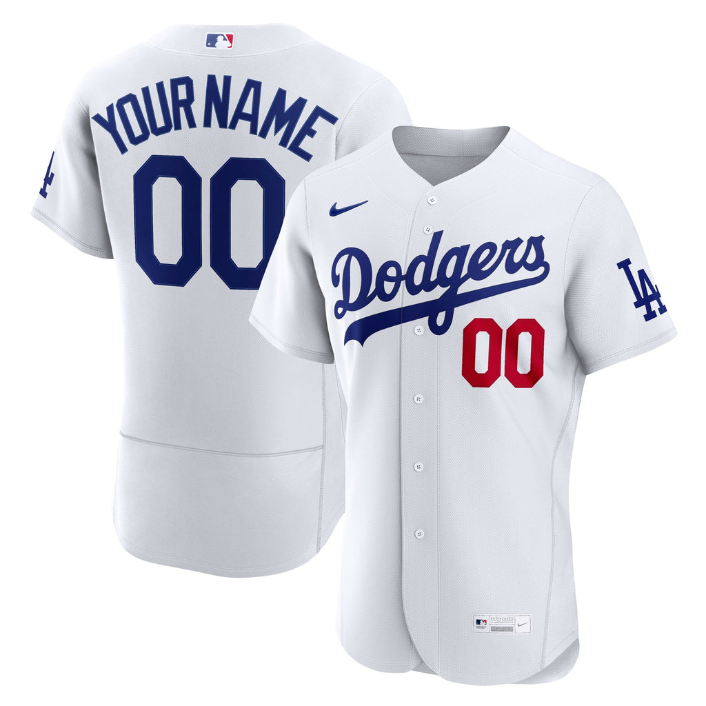 Men's Los Angeles Dodgers Nike White Home Authentic Custom Jersey