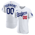 Men's Los Angeles Dodgers Nike White Home Authentic Custom Jersey