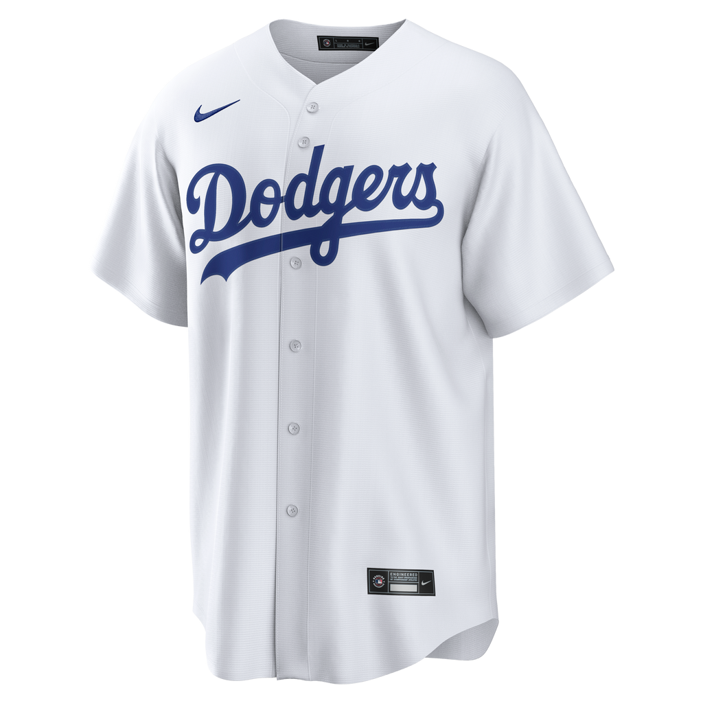 Men's Los Angeles Dodgers Nike White Home Replica Custom Jersey - 3