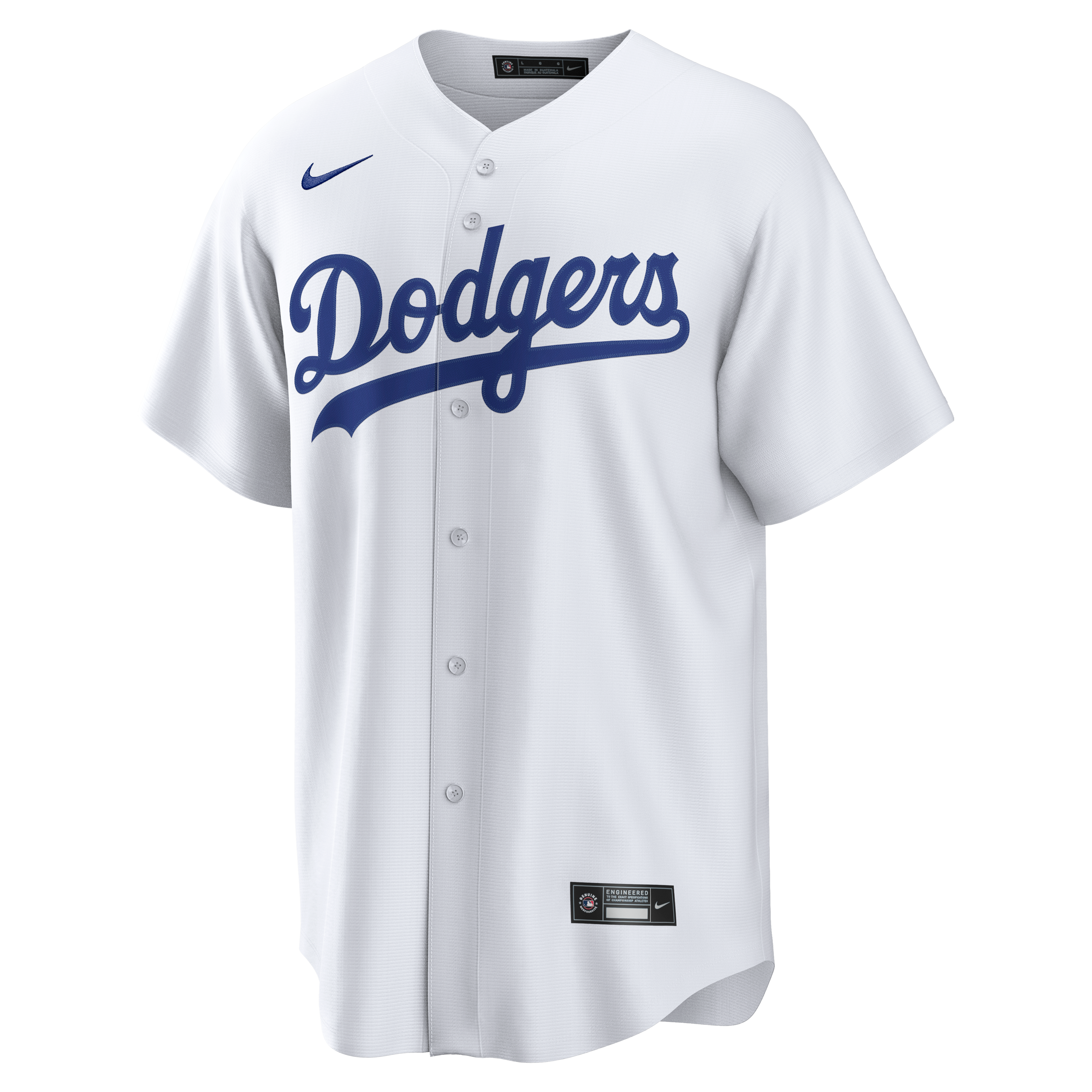 Men's Los Angeles Dodgers Nike White Home Replica Custom Jersey - 3
