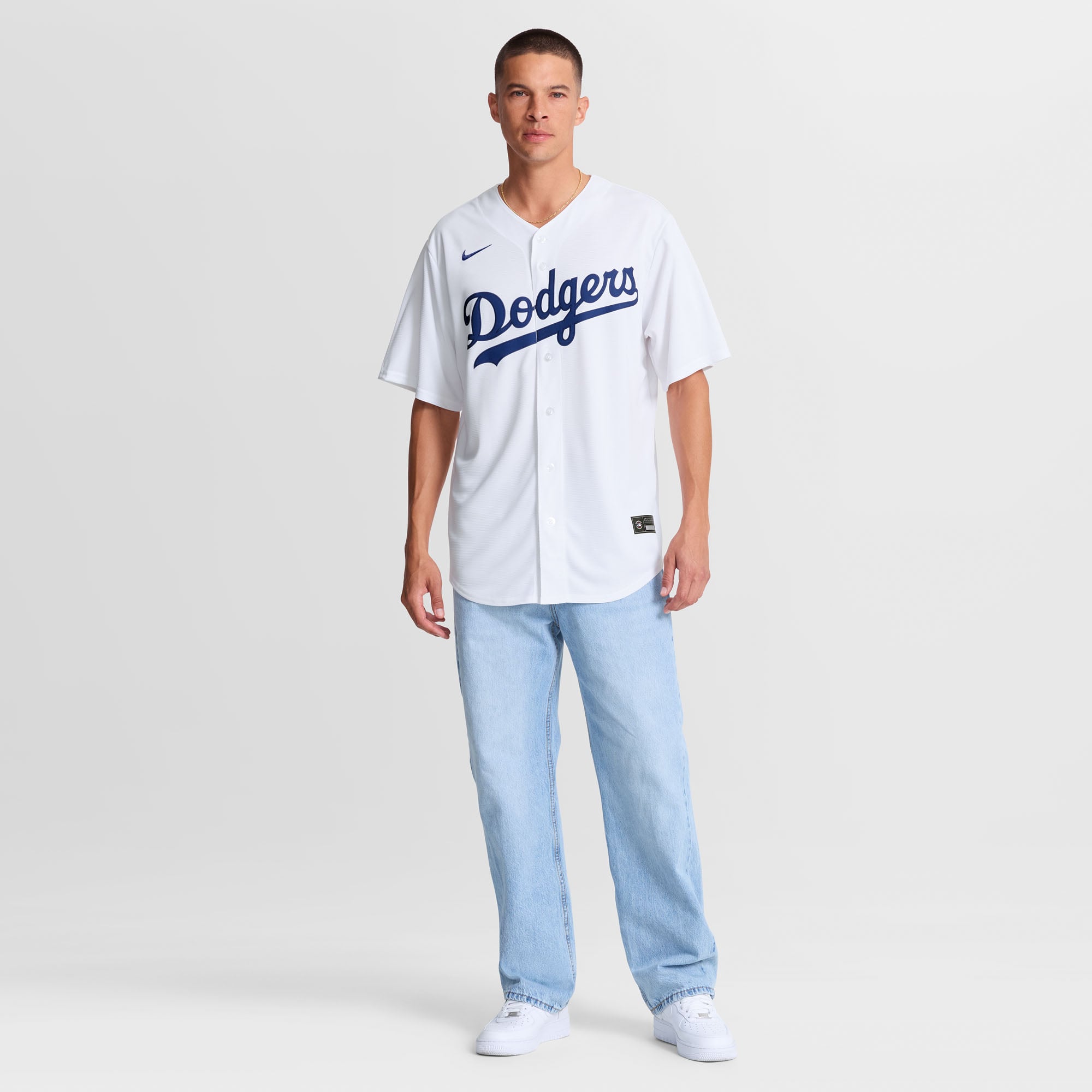 Men's Los Angeles Dodgers Nike White Home Replica Jersey - 5