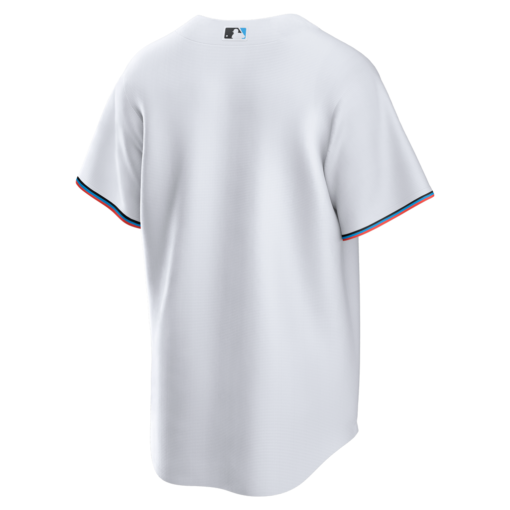 Men's Miami Marlins Nike White Home Big & Tall Replica Jersey - 4