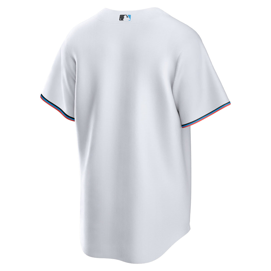 Men's Miami Marlins Nike White Home Blank Replica Jersey - 4