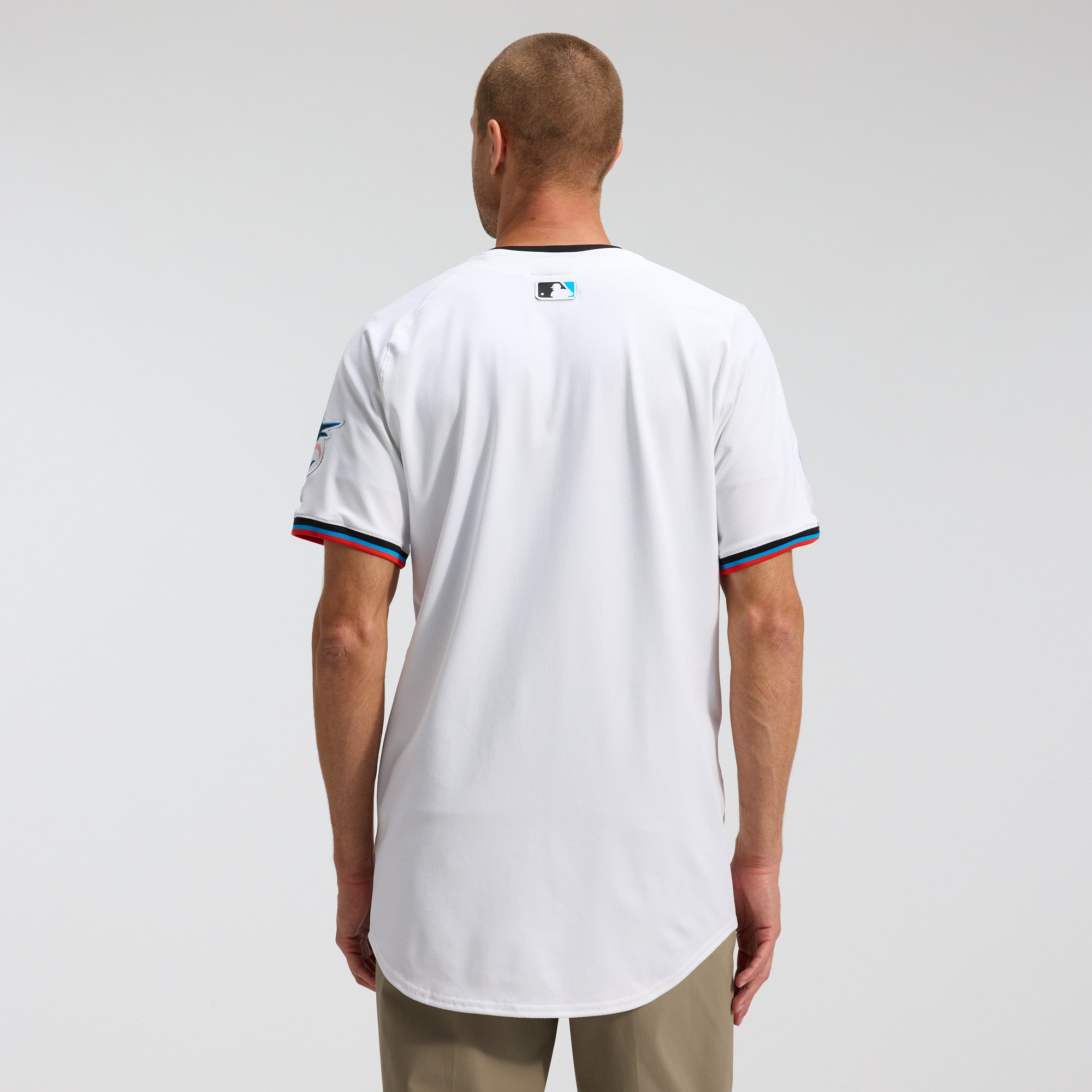 Men's Miami Marlins Nike White Home Elite Jersey - 3