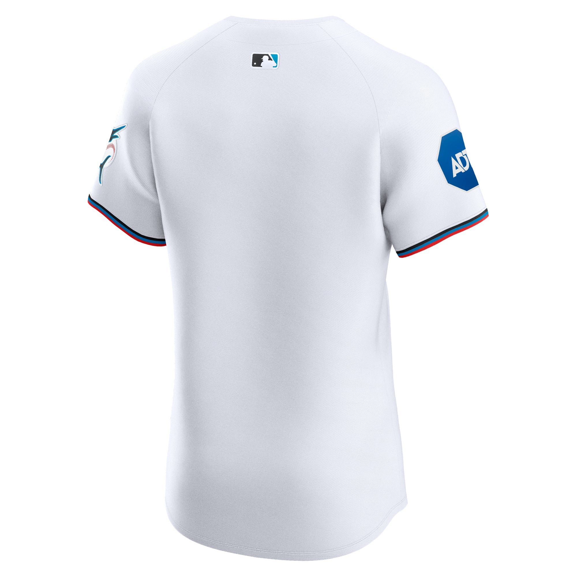 Men's Miami Marlins Nike White Home Elite Patch Jersey - 4