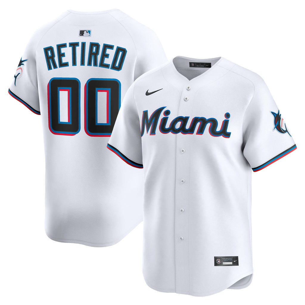 Men's Miami Marlins Nike White Home Limited Pick-A-Player Retired Roster Jersey - 2