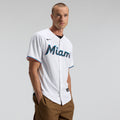 Men's Miami Marlins Nike White Home Replica Team Jersey