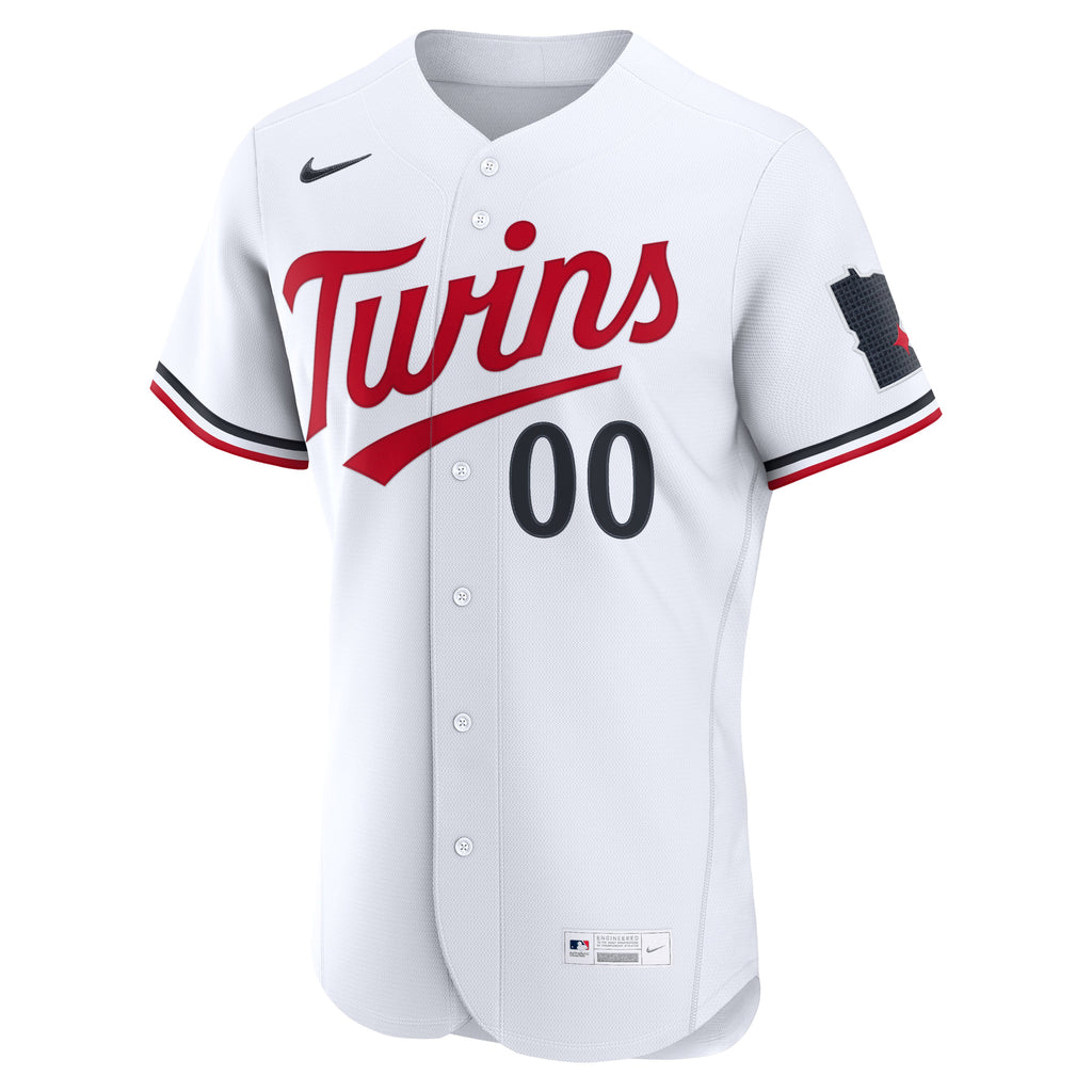 Men's Minnesota Twins Nike White Home Authentic Custom Jersey - 3