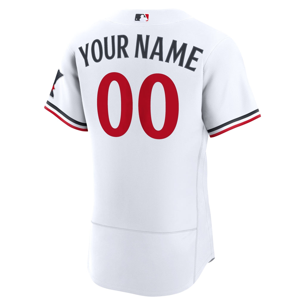 Men's Minnesota Twins Nike White Home Authentic Custom Jersey - 4