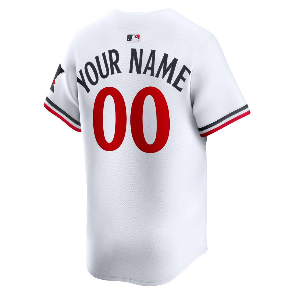 Men's Minnesota Twins Nike White Home Limited Custom Jersey - 4