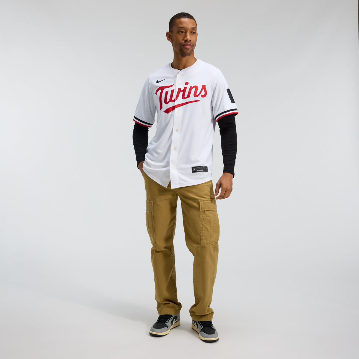 Men's Minnesota Twins Nike White Home Limited Jersey - 4