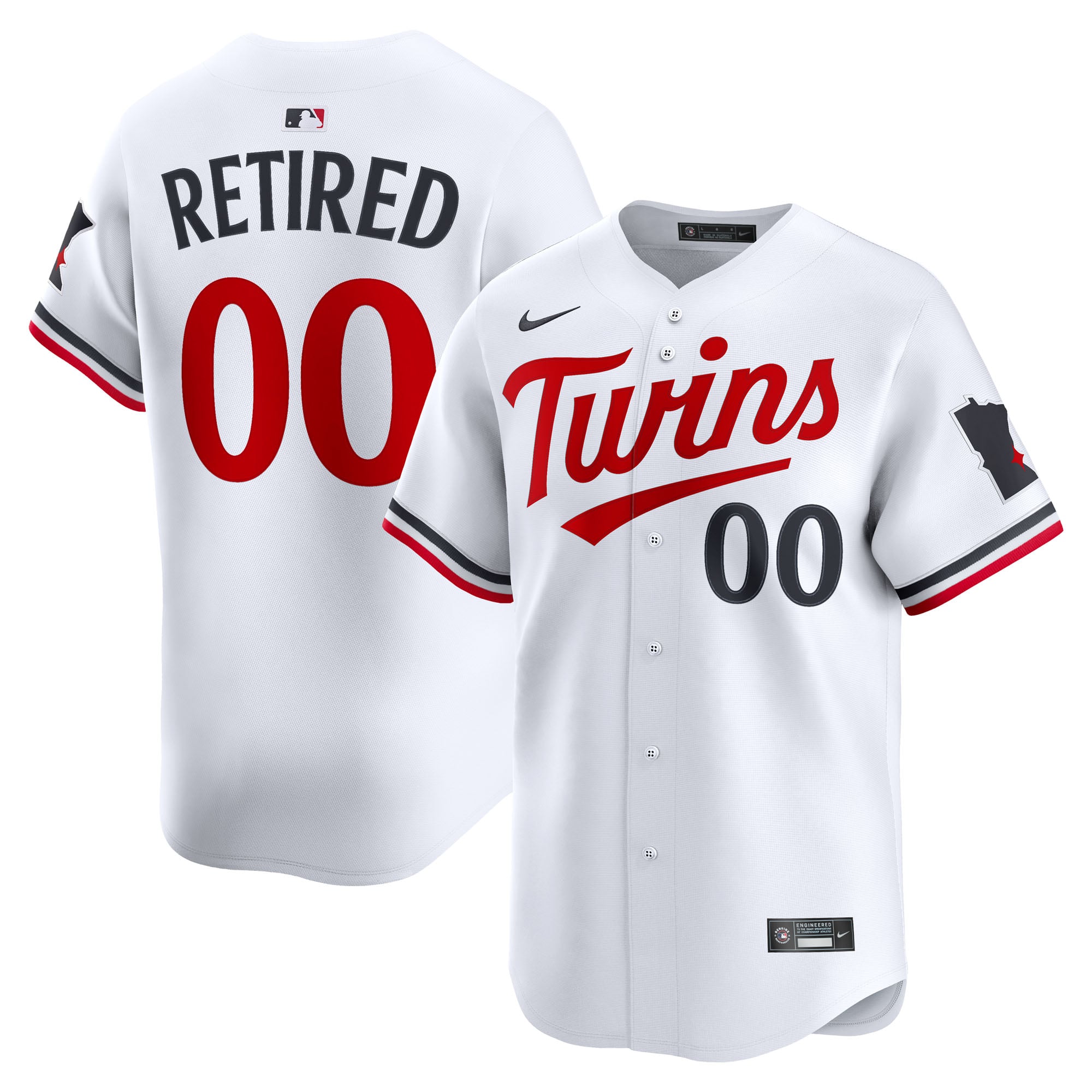 Men's Minnesota Twins Nike White Home Limited Pick-A-Player Retired Roster Jersey