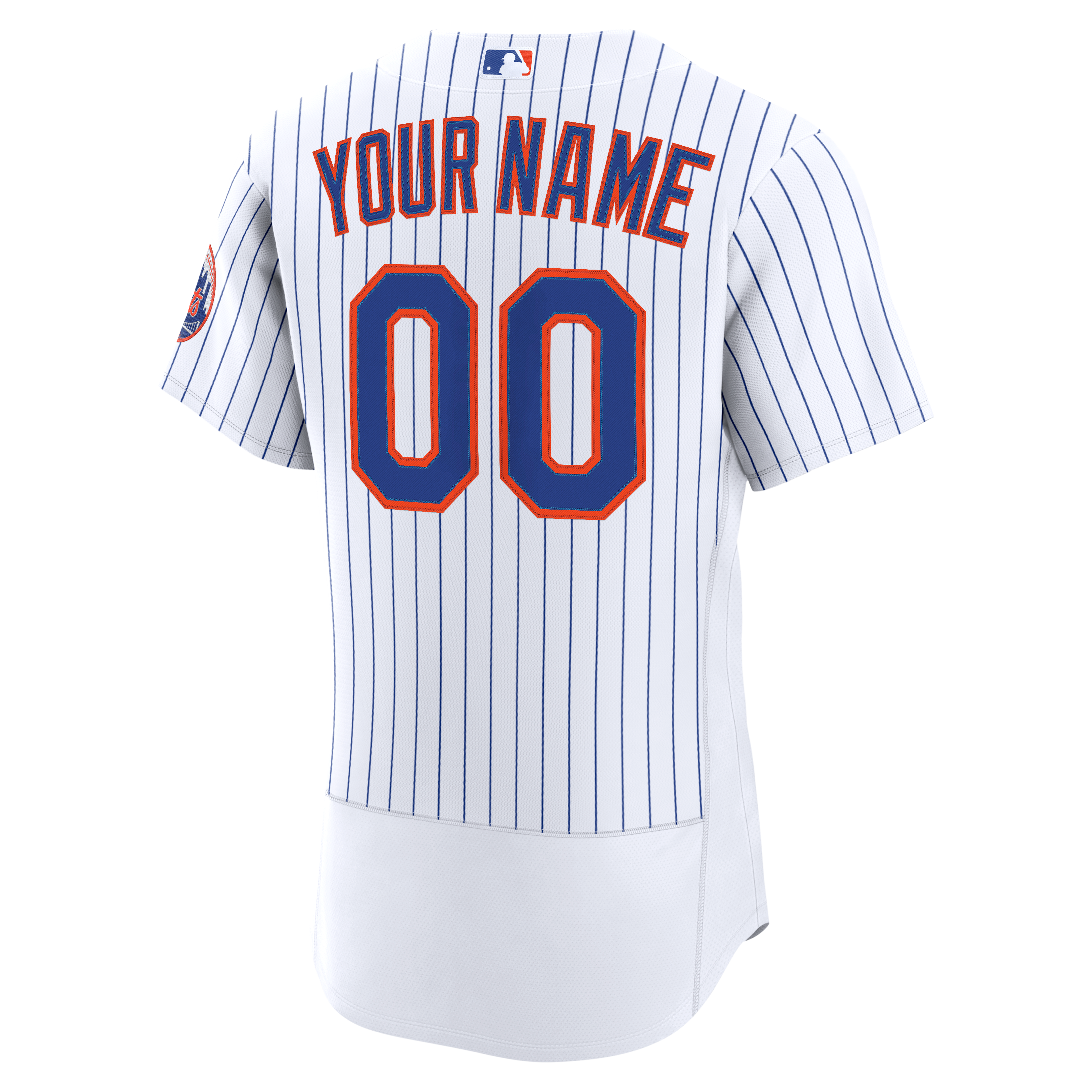 Men's New York Mets Nike White Home Authentic Custom Jersey - 4