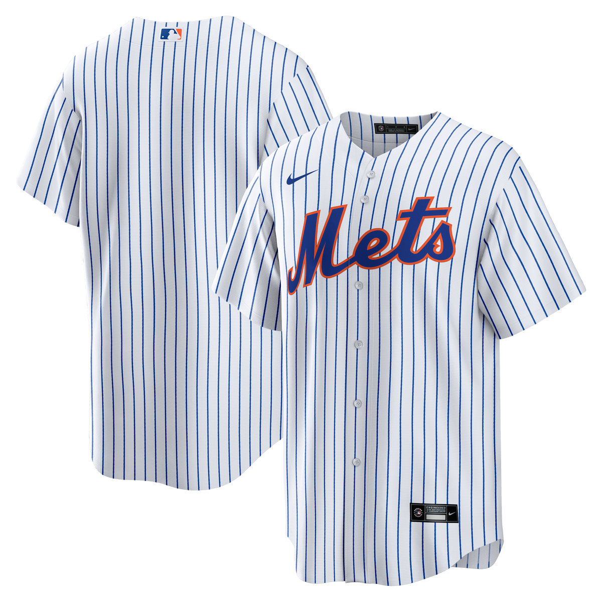 Men's New York Mets Nike White Home Big & Tall Replica Jersey - 2