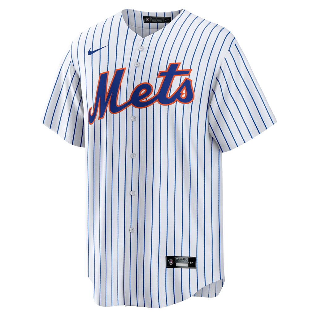 Men's New York Mets Nike White Home Big & Tall Replica Jersey - 3