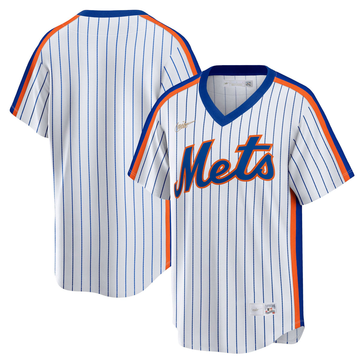 Men's New York Mets Nike White Home Cooperstown Collection Team Jersey - 2